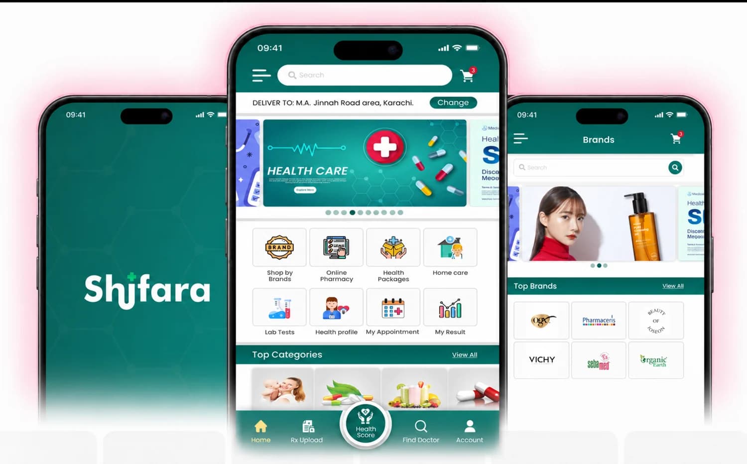 Shifara Healthcare App app screens